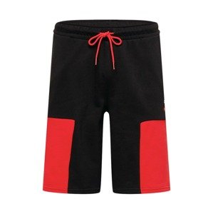 PUMA Kalhoty  černá / červená / bílá
