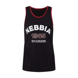 NEBBIA Funkční tričko  černá / bílá / červená