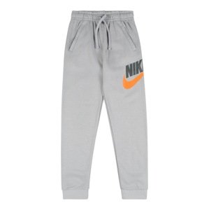 Nike Sportswear Kalhoty  šedá / tmavě šedá / oranžová