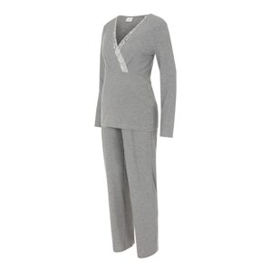 MAMALICIOUS Pyžamo 'Kehla'  šedý melír / bílá
