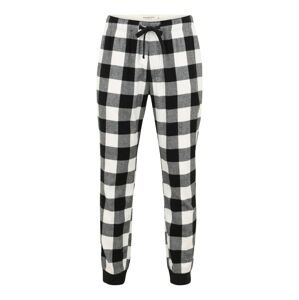 Abercrombie & Fitch Pyžamové kalhoty  černá / bílá / šedý melír