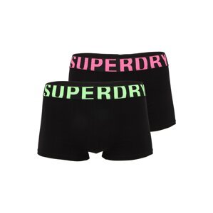 Superdry Boxerky  limetková / pink / černá