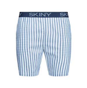 Skiny Pyžamové kalhoty  modrá / bílá
