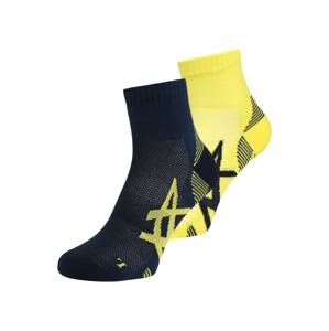 ASICS Sportovní ponožky  tmavě modrá / žlutá