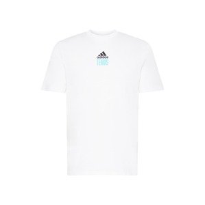 ADIDAS PERFORMANCE Funkční tričko  bílá / aqua modrá / černá