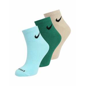 NIKE Sportovní ponožky  světlemodrá / tmavě zelená / světle hnědá / černá
