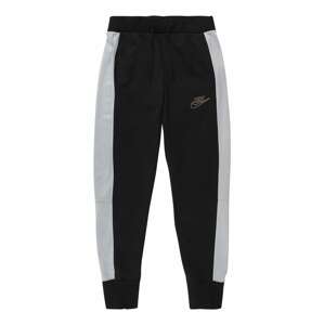 Nike Sportswear Kalhoty  černá / světle šedá / bronzová