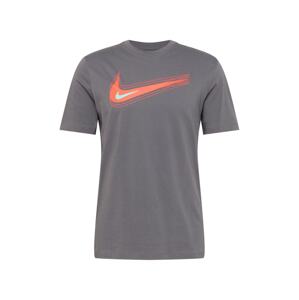 Nike Sportswear Tričko  tmavě šedá / jasně oranžová / bílá