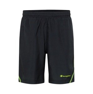 Champion Authentic Athletic Apparel Sportovní kalhoty  černá / svítivě zelená