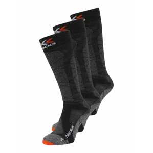 X-SOCKS Sportovní ponožky 'CARVE'  černá / bílá / oranžově červená / šedý melír