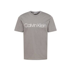 Calvin Klein Tričko  šedá / bílá