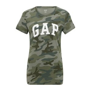 Gap Tall Tričko zelená / khaki / olivová / bílá