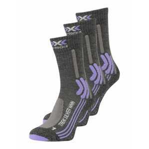 X-SOCKS Sportovní ponožky  tmavě šedá / fialová / bílá