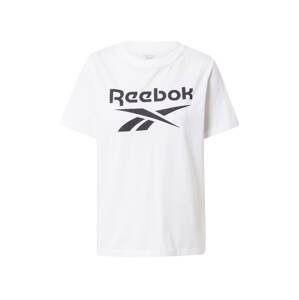 Reebok Sport Tričko  černá / bílá