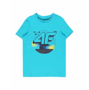 4F Funkční tričko  aqua modrá / marine modrá / žlutá / tmavě fialová