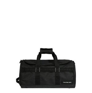 Calvin Klein Jeans Cestovní taška  černá / bílá