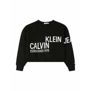 Calvin Klein Jeans Mikina 'HERO'  černá / bílá