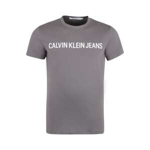 Calvin Klein Jeans Plus Tričko  šedá / bílá