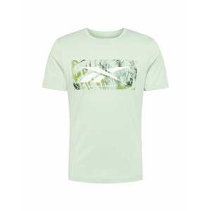 Reebok Sport Funkční tričko  tmavě šedá / olivová / světle zelená / bílá