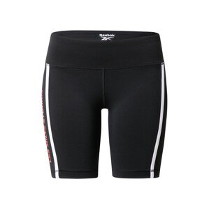 Reebok Sport Sportovní kalhoty červená / černá / bílá