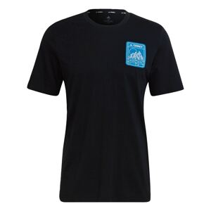 ADIDAS TERREX Funkční tričko 'TERREX Patch Mountain Graphic'  modrá / černá / bílá