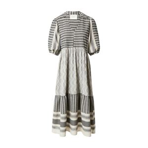 Summery Copenhagen Košilové šaty 'Sigga'  šedá / černý melír / šedý melír / bílá