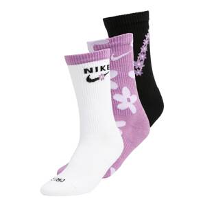 Nike Sportswear Ponožky  bílá / fialová / černá