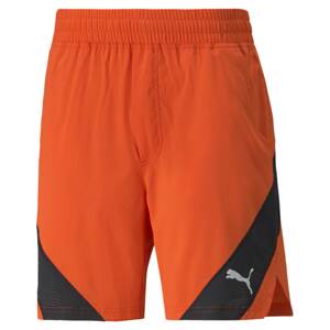 PUMA Sportovní kalhoty  oranžová / černá / stříbrná