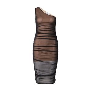 Femme Luxe Koktejlové šaty  světle hnědá / černá