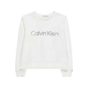 Calvin Klein Jeans Mikina  bílá / černá