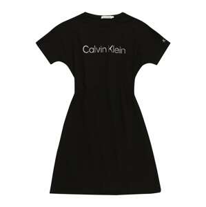 Calvin Klein Jeans Šaty  černá / stříbrná