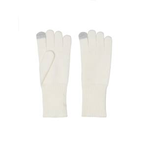 ONLY Prstové rukavice 'Astrid'  šedý melír / bílá