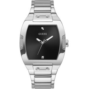GUESS Analogové hodinky  černá / stříbrná