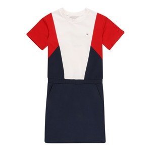 TOMMY HILFIGER Šaty  námořnická modř / bílá / ohnivá červená