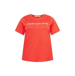 Calvin Klein Jeans Curve Tričko  červená / bílá