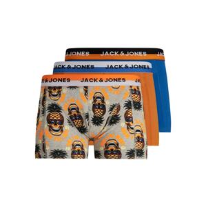 JACK & JONES Boxerky 'Liam'  oranžová / modrá / šedá / černá
