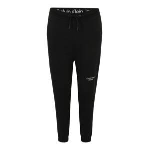 Calvin Klein Jeans Plus Kalhoty  černá / bílá