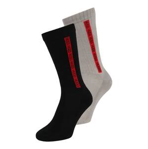 HUGO Ponožky  šedý melír / černá / krvavě červená