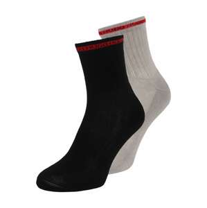 HUGO Ponožky  šedý melír / červená / černá