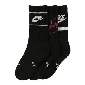 Nike Sportswear Ponožky  černá / bílá / červená
