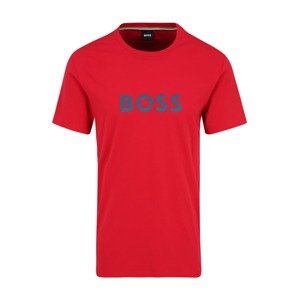 BOSS Black Tričko  ohnivá červená / marine modrá
