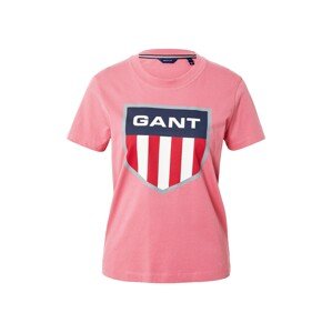 GANT Tričko  světle růžová / červená / bílá / námořnická modř / šedá