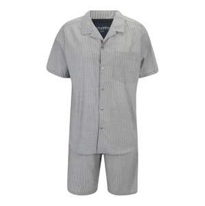 SCHIESSER Pyžamo krátké  bílá / tmavě modrá