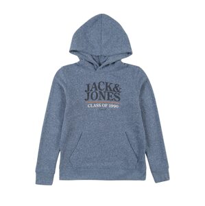 Jack & Jones Junior Mikina  noční modrá / modrý melír / oranžová / bílá