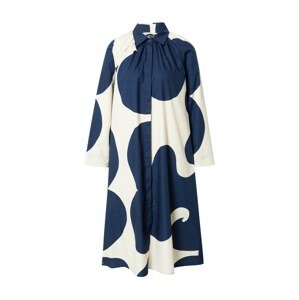 Marimekko Košilové šaty  tmavě modrá / béžová
