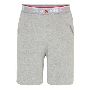 JACK & JONES Kalhoty 'RON'  světle šedá / červená / bílá