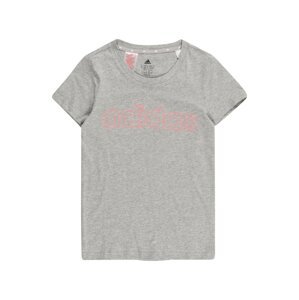 ADIDAS SPORTSWEAR Tričko  šedý melír / růžová