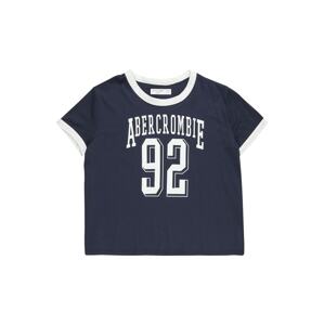 Abercrombie & Fitch Tričko námořnická modř / bílá