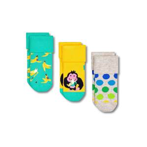 Happy Socks Ponožky 'In The Jungle'  béžový melír / tyrkysová / žlutá / zelená / černá