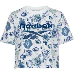 Reebok Sport Funkční tričko 'Floral'  bílá / pastelově zelená / námořnická modř / pastelová fialová